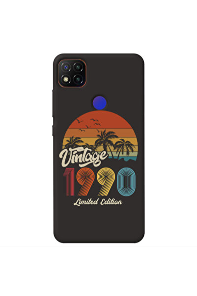 Other Xiaomi Redmi 9c Vintage Black Colored Silicone TPU Θήκη