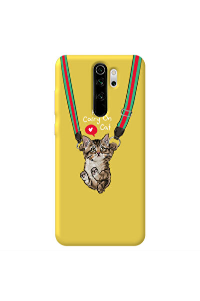 Other Xiaomi Redmi Note 8 Pro Swinging cat Yellow Colored Silicone TPU Θήκη