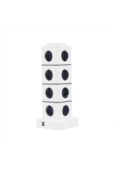 Tradesor Κάθετο πολύπριζο 16 θέσεων - Σούκο - 2USB - 3m - RC-G16P - 016133