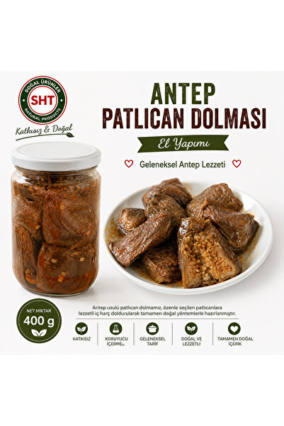 SHT EL YAPIMI ÖZEL ANTEP USULÜ ZEYTİNYAĞLI PATLICAN DOLMASI 400 GR