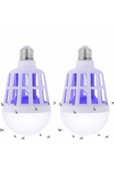 UTILIO ®   Pachet de 2 becuri LED anti-insecte de 15W E27, cu lumină UV pentr...