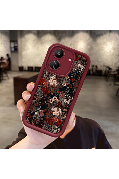 PATTERNOVA Redmi 13C 4G Uyumlu Yüksek Kaliteli Çiçek Darbe Korumalı Kılıf, Ka...
