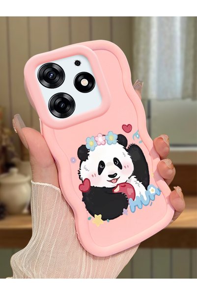 Hontinga Tecno Spark 10 Pro Compatible Case Camera Protective Pink Silicone C...