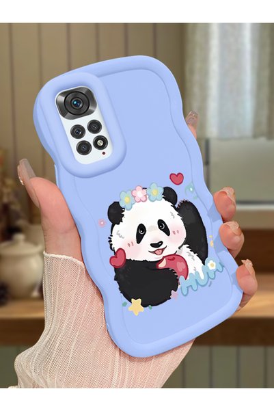 Hontinga Redmi Note 11S Compatible Case Camera Protector Blue Silicone Couple...