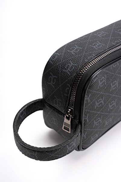 Newish Erkek Deri Portföy Clutch Traş Kozmetik Bakım ve Günlük El Çantası