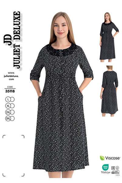 Juliet Deluxe Women's Woven Viscose Fabric Patterned Dress 35118