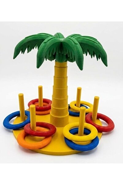ARCANIUM Palm Tree Ring Toss Fun Game - Colorful Toy for Pool and Beach