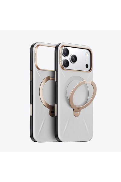 TORRAS Ostand Leather Case for iPhone 17 Pro (6.3'') - Magnetic, 360° Spin Ki...