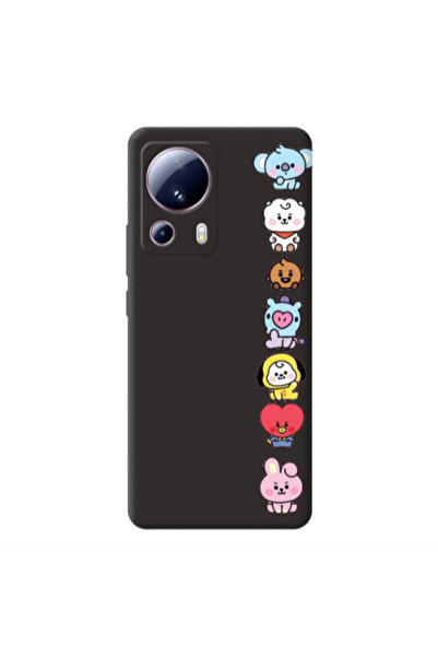 Other Xiaomi Mi 13 Lite Lovely animals Black Colored Silicone TPU Θήκη