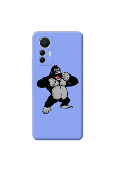 Other Xiaomi Mi 12 Lite Angry Gorilla2 Light Purple Colored Silicone TPU Θήκη