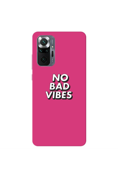 Other Xiaomi Redmi Note 10 Pro 4G No bad vibes Fuchsia Colored Silicone TPU Θήκη