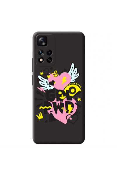 Other Xiaomi Redmi Note 11 Pro 5G Grl Pwr Black Colored Silicone TPU Θήκη