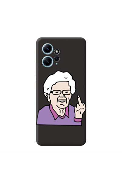Other Xiaomi Redmi Note 12 4G Crazy Granny Black Colored Silicone TPU Θήκη