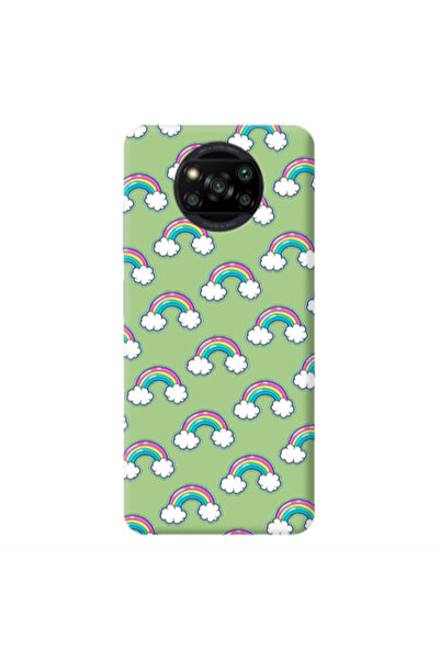 Other Xiaomi Poco X3 /X3 Pro Cute rainbows Light Green Colored Silicone TPU Θήκη