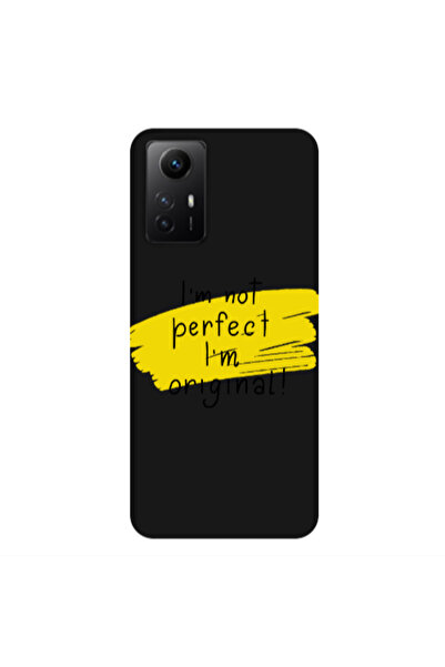 Other Xiaomi Redmi Note 12s I m not perfect Black Colored Silicone TPU Θήκη