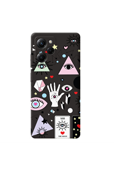 Other Xiaomi Poco X5 Pro Pyramid eyes Black Colored Silicone TPU Θήκη