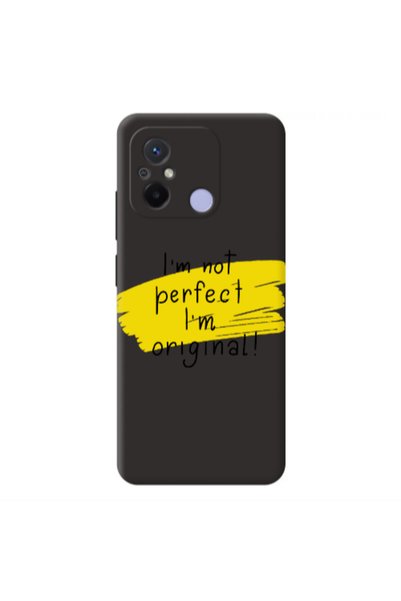Other Xiaomi Redmi 12C I m not perfect Black Colored Silicone TPU Θήκη