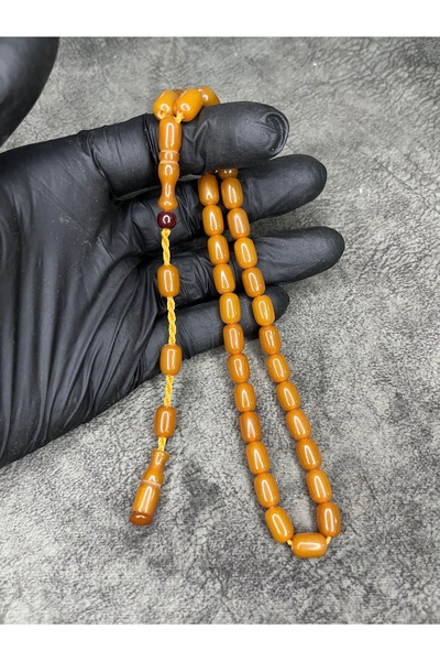 Mos Tespih High-End Stick Squeeze Amber Prayer Beads with System