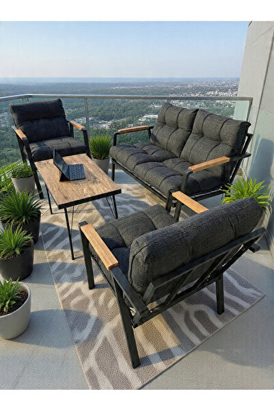 CeyZen Home Yıldız Balkon, Bahçe,teras,cafe - Salon - Metal Kanepe Koltuk Tak...