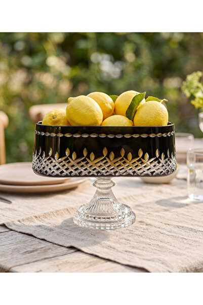 AKDEN STORE وعاء عرض زجاجي مزخرف يدوي الصنع من زجاج الزئبق على شكل قندول