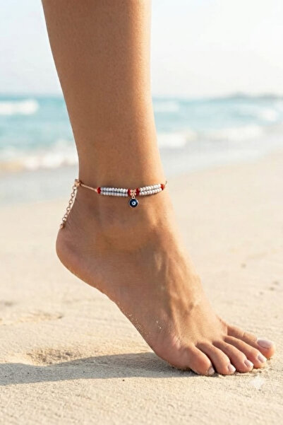 msm fashion Women's Anklet with Beads and Evil Eye Bead Detail, Dorika Bulk D...