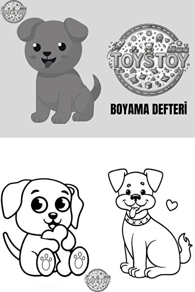 Mea Capio Köpek Temalı Çocuk Boyama Defter – Eğitici ve Eğlenceli Aktivite De...