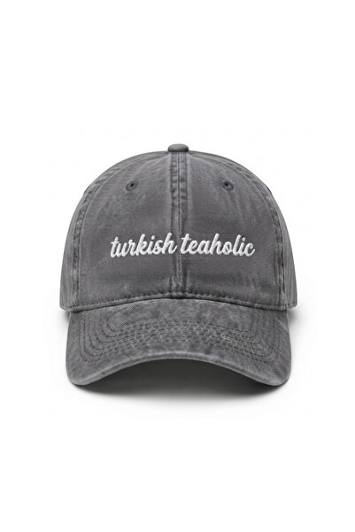 Tresore ''Turkish Teaholic'' Embroidered Washed Cap /''Turkish Tea Addict'' E...