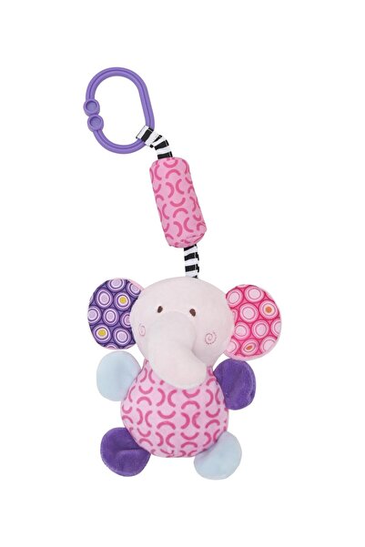 Lorelli Toys Jucarie de plus, Elefant, 13 cm, clopotel, cu oglinda, 0 luni+