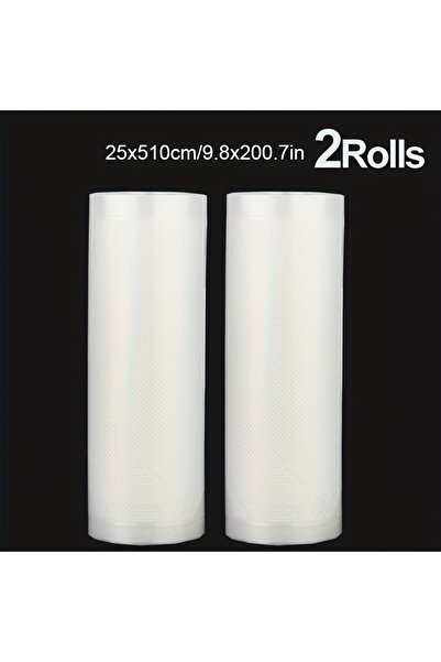 Choice1 25x510CM 2 Rolls 2 Rolls Bulk Value Pack Heavy-Duty BPA-Free Vacuum S...