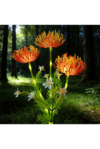 Choice1 3 head red Solar Powered Shore Flower Ground Plug-in Lamp, Outdoor , ...