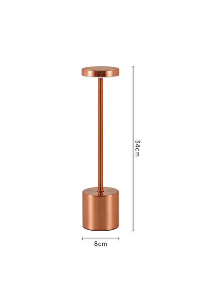 Choice3 Bronze 3 Colors Rechargeable Alloy Cordless LED Table Lamp Touch Swit...