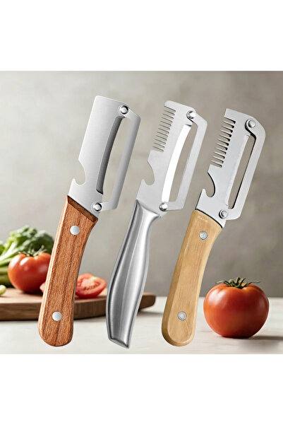 Choice5 3pcs-ABC Vegetable Peeler Stainless Steel Kitchen Peeler with Wooden/...