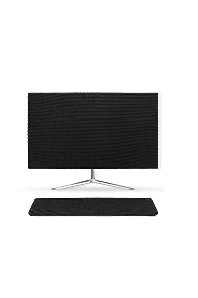 Choice1 black 2pcs Set (1pc Monitor Cover And 1pc Keyboard Cover) Dust Cover ...