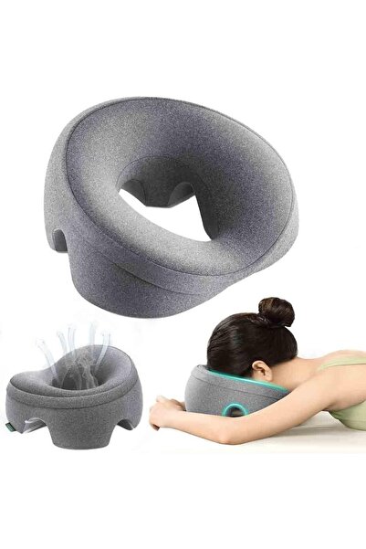 Choice light gray Massage Bed Face Pillow Memory Foam Prone Pillow with Hole ...