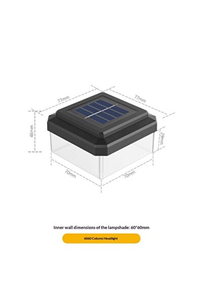 Choice مصباح سياج شمسي مقاوم للماء IP65 مقاس 6×6 سم، إضاءة LED شمسية للأعمدة،...