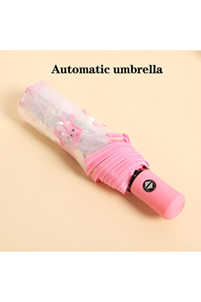 Choice4 Automatic-1 Umbrella Cute Panda,Brown Bear,Pink Rabbit Transparent Au...