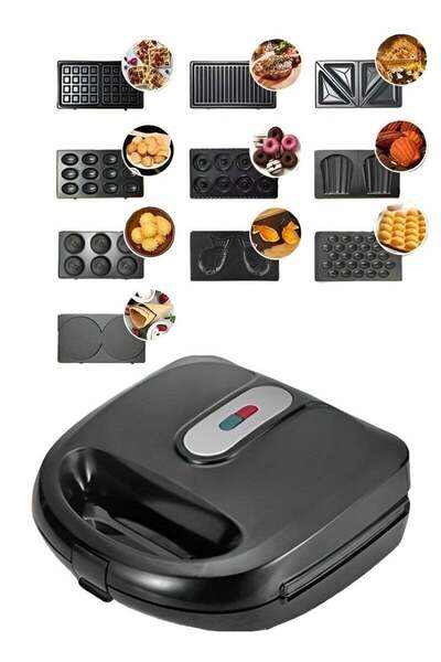 Generic 10 in 1 Sandwich Maker 750W Multi Function Machine with Changeable Pl...