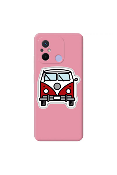 Other Xiaomi Redmi 12C Minibus Pink Colored Silicone TPU Θήκη