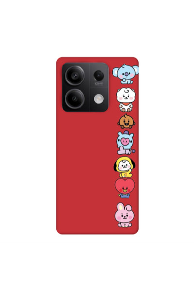 Other Xiaomi Redmi Note 13Pro 5G Lovely animals Red Colored Silicone TPU Θήκη