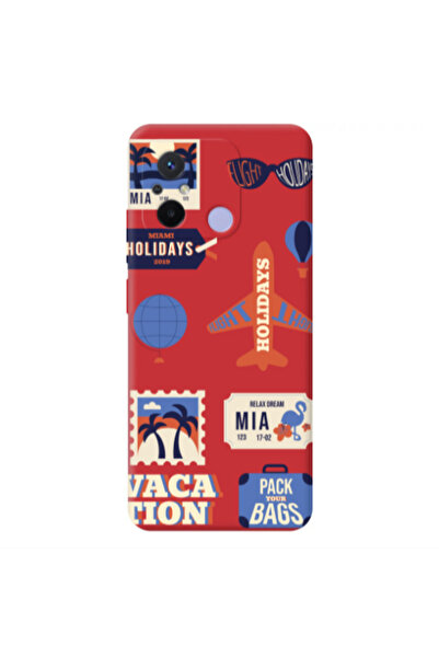 Other Xiaomi Redmi 12C Vacation Red Colored Silicone TPU Θήκη