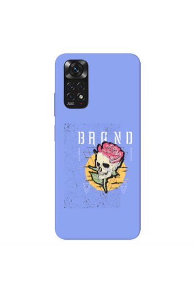 Other Xiaomi Redmi Note 11 4G Skull Roses Light Purple Colored Silicone TPU Θήκη