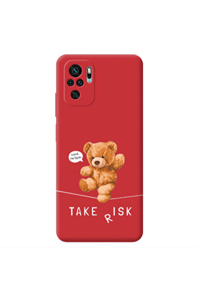 Other Xiaomi Redmi Note 10S Take risk Red Colored Silicone TPU Θήκη