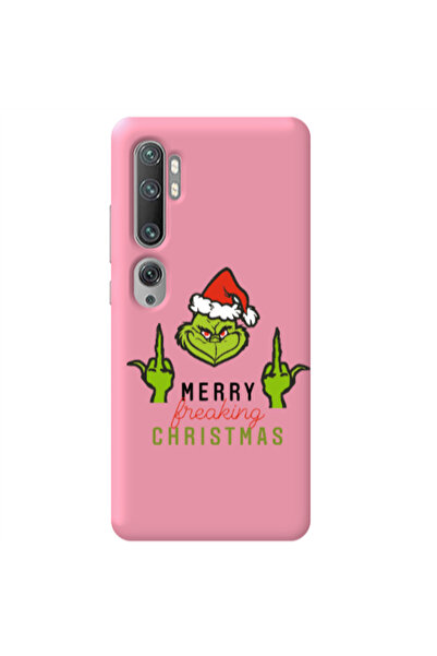 Other Xiaomi Mi Note 10 Merry Christmas44 Pink Colored Silicone TPU Θήκη