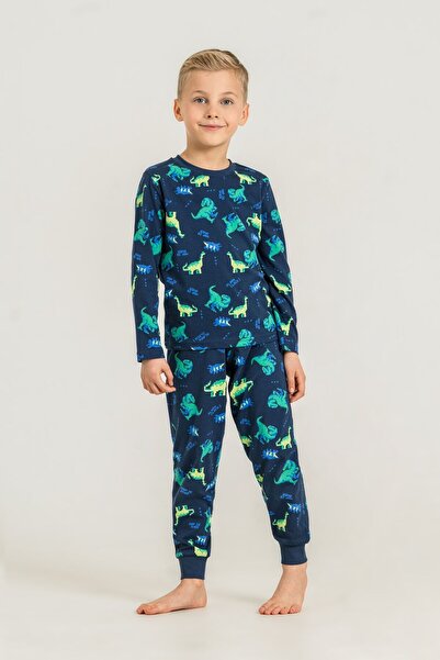 Rolypoly Boy's Nap Is over Blue Long Sleeve Pajama Set Rp3887-C-V1