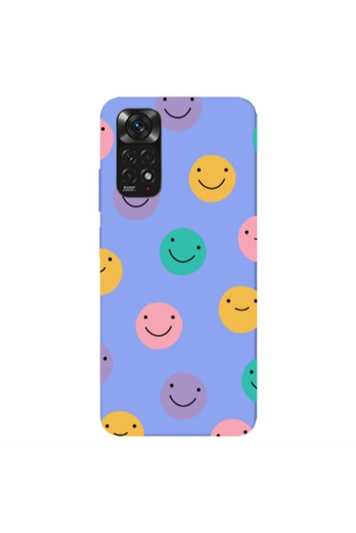 Other Xiaomi Redmi Note 11 4G Colorful smiles Light Purple Colored Silicone T...