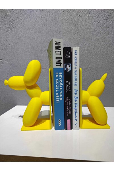 CMHOME Decorative Balloon Dog Book Holder Support 2 Pieces Modern Bookshelf D...