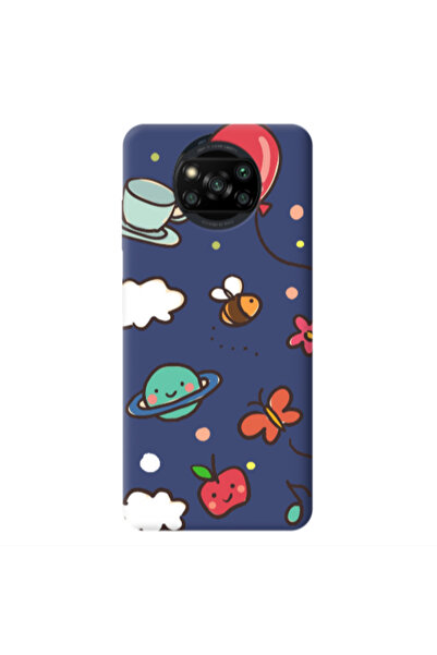 Other Xiaomi Poco X3 /X3 Pro cute little ones Dark blue Colored Silicone TPU ...