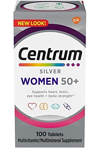 Centrum Silver Multivitamins for Women Over 50, Multimineral Supplement, 100 ...