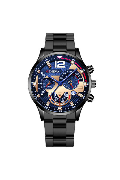 choice2 1pcs 8-piece men's quartz watch set, featuring a black circular dial,...