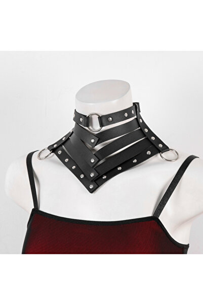 Choice Style 1 Vintage Gothic Punk Style Faux Leather Collar with Adjustable ...
